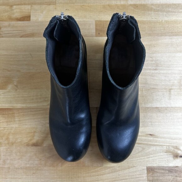Moma Design Leather‎ Black Ankle Boots Block Heel Made in Italy Size 37 - Picture 2 of 13